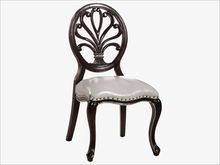 皇庭世家 餐椅 新古典 橡胶木+超纤皮 (双数起售,不单卖)