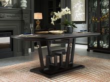 品筑生活 长餐桌 新中式 进口榉木+多层板+锌合金