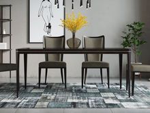 品筑生活 1.8M长餐桌 新中式 进口榉木+多层板+不锈钢