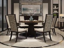 品筑生活 1.38m圆餐桌 新中式 进口桦木+多层板