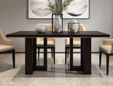 品筑生活 1.8m常规长餐桌 新中式 进口榉木+多层板