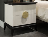 品筑生活 床头柜 新中式 进口榉木+多层板+锌合金