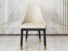 梵迪 餐椅 意式.轻奢 俄罗斯桦木+金丝黑檀木皮+纳帕真皮+仿皮+高密度海绵 (双数起售,不单卖)