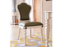 美利亚 餐椅(无扶手) 简美 橡胶木+仿油腊皮 (双数起售,不单卖)