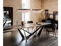 格具 餐桌 意式极简 碳素钢+人造大理石