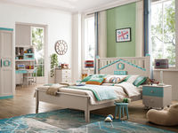 童话空间 北欧 1.5m床 橡胶木