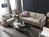 拾光园 1+3组合沙发 美式轻奢 环保多层实木板+进口实木+高回弹海绵+优质超纤皮+不锈钢镀钛金