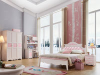 童话空间 北欧 1.2m床 橡胶木+海绵+油蜡仿真皮