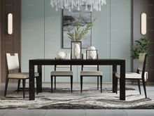 品筑生活 餐椅 新中式 进口榉木+棉麻+不锈钢 (双数起售,不单卖)