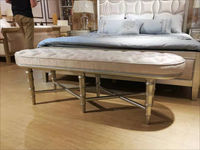 尚源 床尾凳 现代美式 进口黄杨木+棉麻布