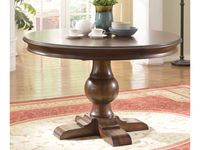 尚源 圆餐桌 乡村美式 进口红橡木+实木多层板+红橡木皮单板