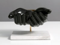 慢生活家居 手势 摆件 陶瓷材质 大理石底座 家居装饰摆件 人像手掌摆件 软装饰品