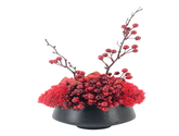 荟芊园-现代磨砂黑陶瓷花瓶艺术插花