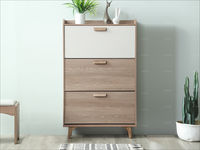 安美居 北欧 鞋柜 白蜡木+多层实木板