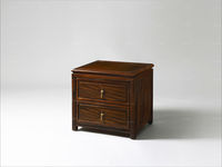 云庭 新中式 FT-123床头柜 非洲加蓬进口乌金木+纯铜五金