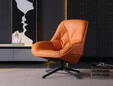 格具 休闲椅 意式极简 碳素钢+优质超纤皮