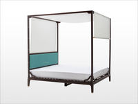 荣麟 高架床 新中式 乌丝檀木+棉麻面料+高回弹海绵