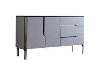 栖居 简奢 餐边柜 板木+钢架+亮光岩板