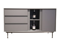 栖居 简奢 餐边柜 板木+钢架+亮光岩板