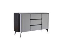 栖居 餐边柜 简奢 板木+钢架+哑光岩板