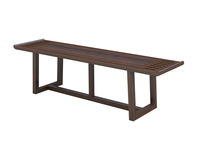 如懿 新中式 床尾凳 乌金木+多层实木+乌金木皮饰面