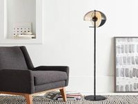 天光云影 北欧现代落地灯 五金玻璃灯体