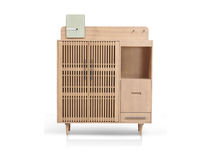 洛基山 鞋柜 现代实木风格 白蜡木+松木