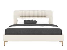 佐梵 1.8米床 轻奢 接触面仿真皮,装饰条不锈钢镀钛金