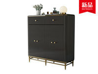 佐梵 鞋柜 轻奢 佐梵 餐边柜 轻奢 拉丝不锈钢配+E1级密度板+亮光烤漆