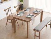 布拉格 餐桌 现代实木 白蜡木+直拼工艺