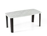 Milos米洛斯 极简 天然大理石 环保水性漆 白蜡木实木脚 1.6米餐桌