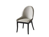 非凡工艺 现代简约简约 实木+PU皮 灰色 餐椅1把