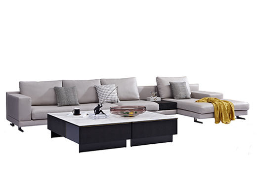 希奥 极简 接触面纳帕牛皮 俄罗斯樟子松 1+3+左贵妃 网红劳伦斯 皮转角4.56米沙发