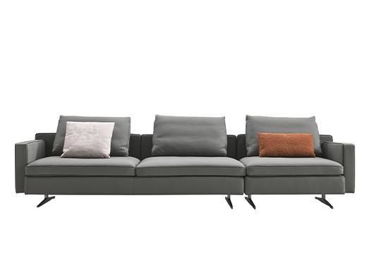 希奥 极简 全清纳帕牛皮 俄罗斯樟子松 3+左单 全皮3.18米沙发