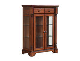 多纳宝 美式 美式 鹅掌楸木+脚柱橡胶木+玻璃 双门酒柜