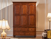 多纳宝 美式 美式 鹅掌楸木 三门衣柜