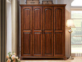 多纳宝 美式 美式 鹅掌楸木 四门衣柜
