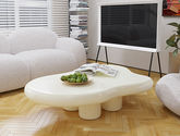 云端 奶油风 E1板材+烤漆面 奶白色 1.2米茶几