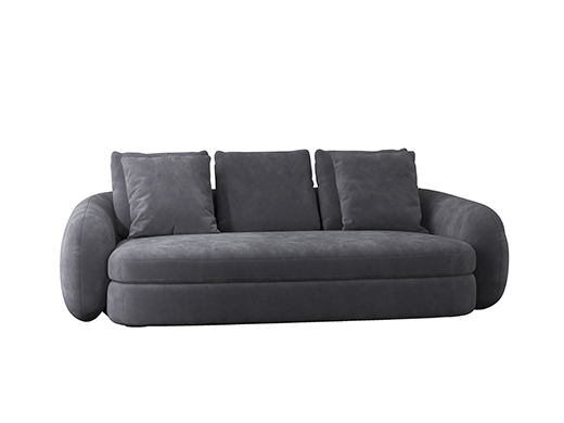 希奥 极简 进口全磨砂皮 俄罗斯樟子松 双扶四位全磨砂皮 皮2.38米沙发