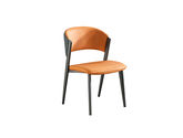 芝华仕 现代简约 PU皮板+碳素钢 橙色 似水流年餐椅1把