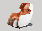 摩锐 现现代简约 环保注塑机身+钢架结构+PU皮+3D仿真按摩机芯+SL导轨+旋钮操控+蓝牙+音响 橙色  按摩椅