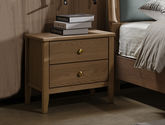 洛尔 中古风 现代实木 橡胶木+贴皮 麦卡色 床头柜1个