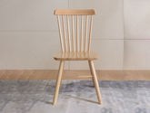 简森曼 北欧风 橡胶木 原木色 温莎椅1把 【实木拼接工艺】