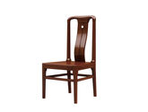 宝瑞·檀风 新中式 印尼金花梨木框架+多层实木板贴皮 紫檀色 餐椅1把