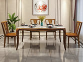归鹊 新中式 乌金木+大理石面 1.53米 长餐桌