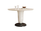 洛萨 现代 洞石岩板 1.2米 圆餐桌