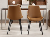 帝幔佧 现代 碳素钢+仿皮 餐椅1把 （两张起订）