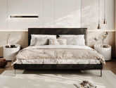 帝幔佧 现代 接触面真皮 现代简约床 1.8米床