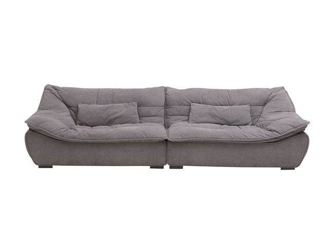 卡姿莱特·新居客 现代简约 绒布 落叶松木方+夹板+实木脚 四人位 2.96米 沙发