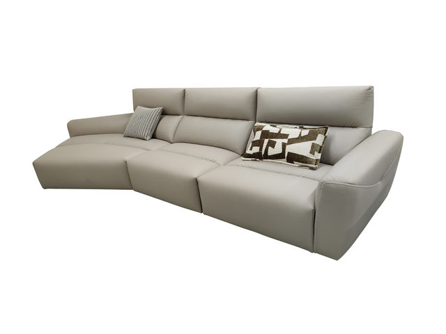 卡姿莱特·新居客 现代简约 科技布 落叶松木方+夹板+实木脚 1+3+贵妃 3.65米沙发